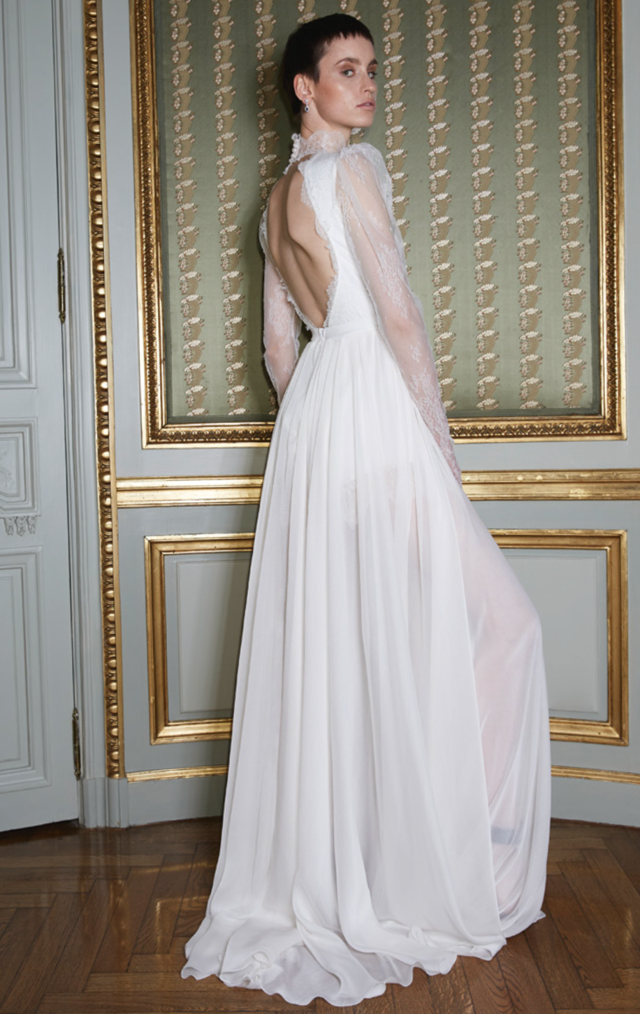 Open Back Silk Dress