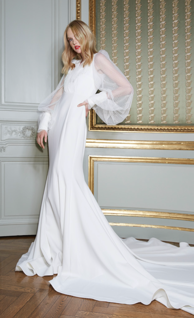 Silk Dress with Long Sleeves