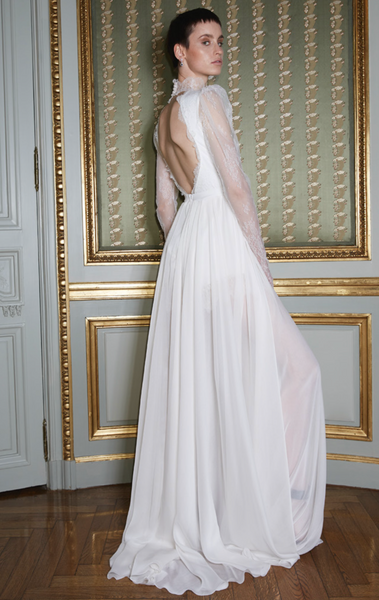 Open Back Silk Dress