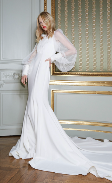 Silk Dress with Long Sleeves